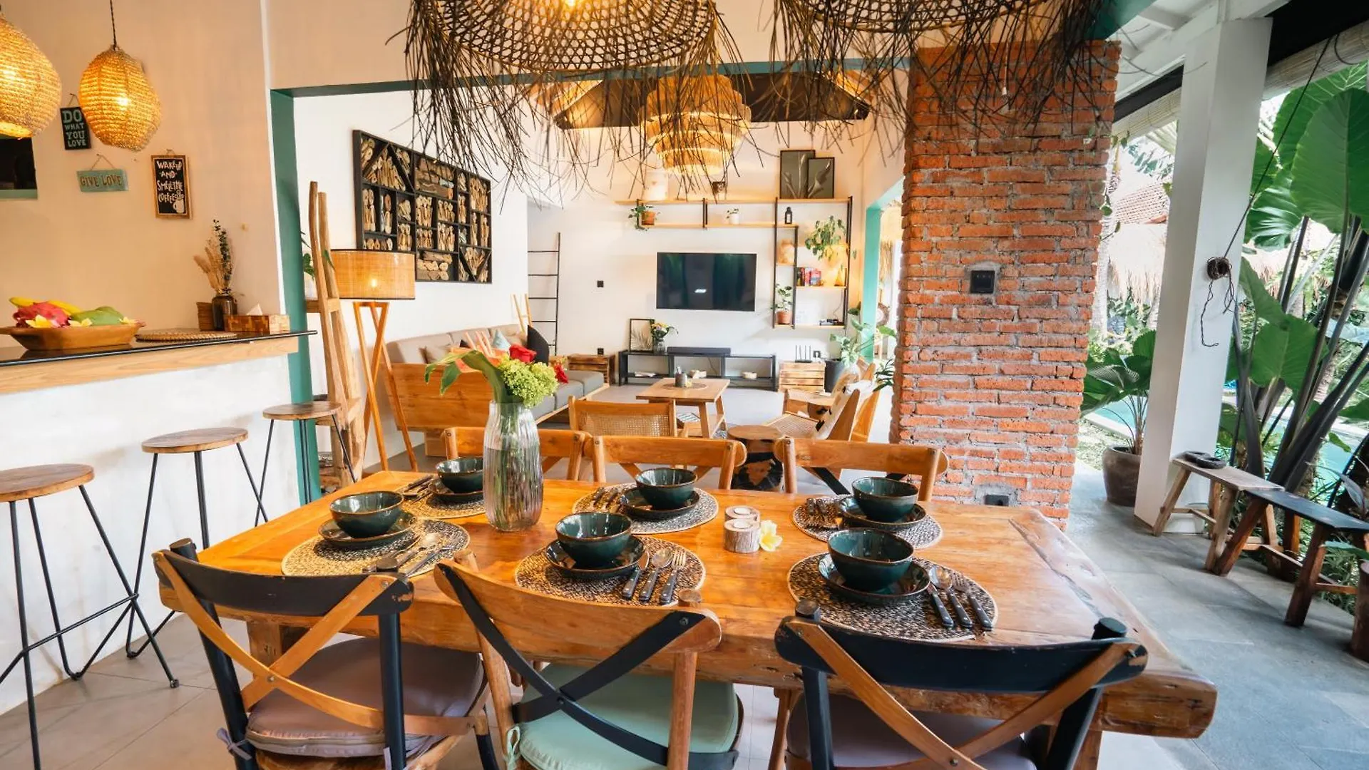 度假居 Villa Mint, 3Br Tropical Escape With Private Pool And Lush Garden 塞米亚克 印尼